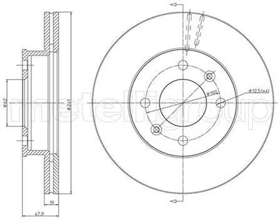 Produktbild von 2x METELLI Bremsscheibe 23-0626 für HYUNDAI GETZ (TB) 48 0mm 241 0mm