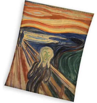 Zdjęcie produktu dla Koc mikropolarowy Edvard Munch Krzyk 150x200 cm