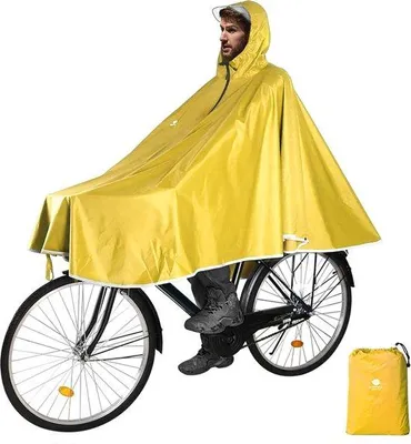Produktbild von Famanu Regenponcho wasserdicht tragbar - kompakt, wiederverwendbar, uni für Fahrrad, Camping, Outdoor
