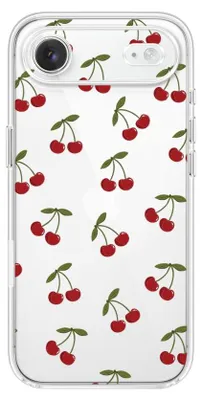 Produktbild von Flexible Hülle für das iPhone Air, Kameraschutz, TPU Silikon transparent, kleine Kirschen