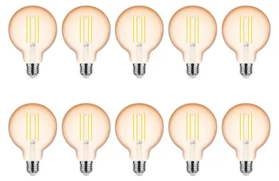 Produktbild von Modee E27 LED Filamentlampe G95 4W 360lm 1800K 10 Stück