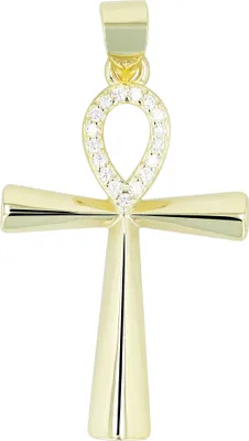 Produktbild von "Ankh", 925/- Echt Silber Anhänger mit Zirkonia, rhodiniert