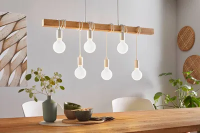 Produktbild von EGLO Townshend, Flexible Halterung, Weiß, Holz, Stahl, Holz, Wohnzimmer, Drinnen, I