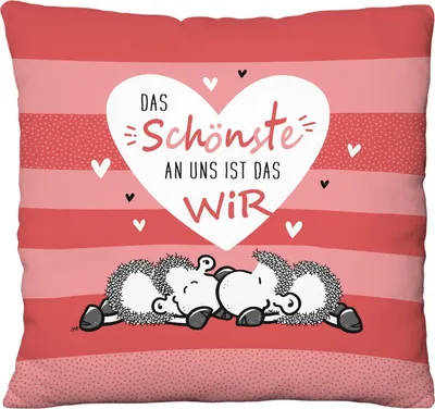 Produktbild von Plüschkissen Motiv "Das Schönste an uns ist das Wir