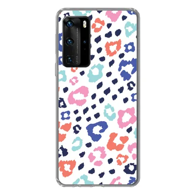 Produktbild von MuchoWow® Handyhülle Schutzhülle Hülle für Huawei P40 Pro Panther Druck - Pastell - Farben Silikon Softcase Handy Hülle - Schutz