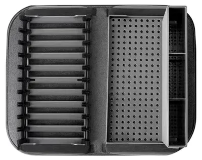 Produktbild von Abtropfmatte für die Küche, saugfähig, rutschfest, mit Utensilienhalter, platzsparendes Abtropfgestell für Geschirr, Töpfe und Pfannen