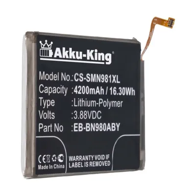 Produktbild von Akku kompatibel mit Samsung EB-BN980ABY - Li-Polymer 4200mAh - für Galaxy Note 20, Galaxy Note 20 5G
