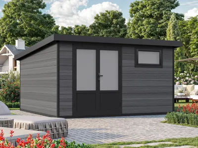 Produktbild von WPC Gartenhaus Modell Style DeLuxe 13,70 m²