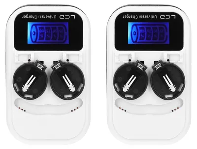 Produktbild von 2 Stück LCD-Knopf-Ladegerät für LIR2016 LIR2025 LIR2032 ML2016 ML2025 ML2032 CR2032