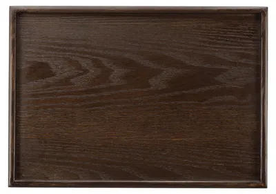 Image de Plateau rectangulaire en bois - Marron, dimensions : 30 x 11 cm