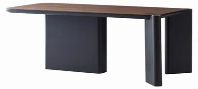 Immagine prodotto di Tavolo da pranzo moderno, color marrone, design  tavolo da cucina in legno, grande