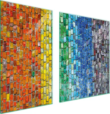 Produktbild von Glasplatte und Schneidebrett 100x52 Farbe