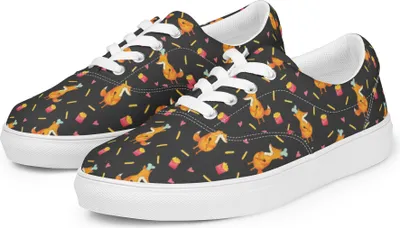 Produktbild von Mr. & Mrs. Panda Sneaker Damen Fuchs Pommes Größe 43 - Grau - Geschenk, Sportschuhe, Damenschuhe, Turnschuhe, Muster, Pomes Frites, Freizeitschuh, Freizeitschuhe