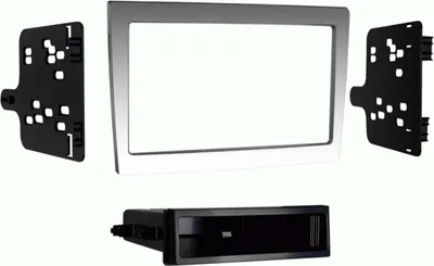 Image de Façade d'autoradio 2-DIN avec vide poche compatible avec Porsche 997/Boxster/Cayman