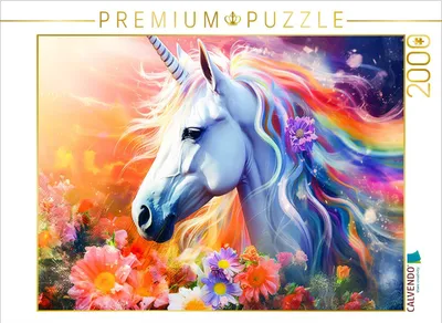 Produktbild von CALVENDO Puzzle Ein Motiv aus dem Kalender Einhorn und coole Sprüche | 2000 Teile Lege-Größe 90x67cm Foto-Puzzle für glückliche Stunden