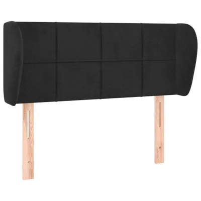 Obrázok produktu pre Čelo postele so záhybmi čierne 103x23x78/88 cm zamat