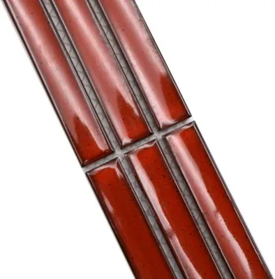 Produktbild von Bordüre Borde Mosaik rot glänzend Stäbchenoptik Mosaikfliese Küchenwand Fliesenspiegel Bad Duschwand MOS24BOR-CS56_f