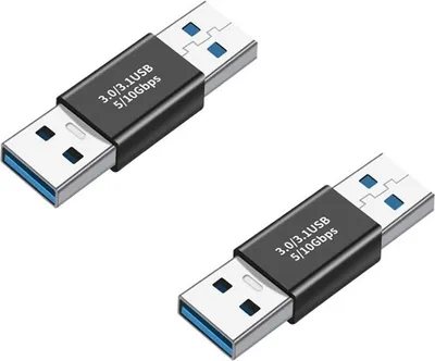 Obrázok produktu pre INF USB 3.0 A-A Adaptér Samec-Samec, ABS, 2 Kusy, Na Predĺženie Káblov