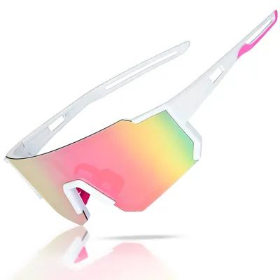 Image de Lunettes de soleil de sport avec verres polarisés - Lunettes pour vélo - Lunettes pour la course à pied - Protection UV400 - Légères - Design confortable