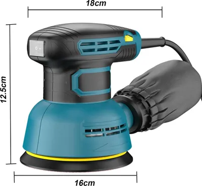 Produktbild von Elektrischer Exzenterschleifer und Poliermaschine - Exzenterbewegung - Drehzahlregelung - 300 W - 125 mm Schleifteller - Für Autopolitur