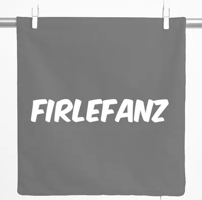Produktbild von Huuraa Kissenbezug Firlefanz Schriftzug 40x40cm Steel Grey Baumwolle Dekokissenbezug Geschenkidee