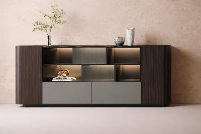 Produktbild von Sideboard aus Holz und Metall für stilvolle und funktionale Räume Hochwertige