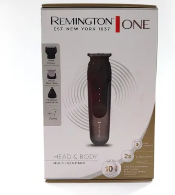 Obrázek produktu pro Remington ONE Multi Hair Clipper & Beard Trimmer [včetně 10 nástavců] Zastřihovač vlasů, vousů, těla/nosu a uší (voděodolný, lithiový) Multi-Groomer PG760 Multi Groomer včetně 10 nástavců