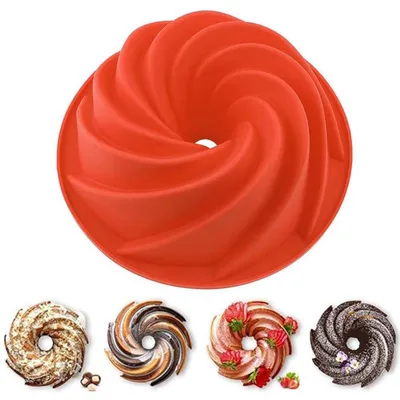 Produktbild von Silikon Backform Gugelhupf Rose 22 cm Rot