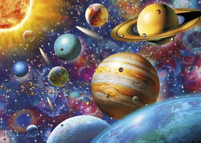 Produktbild von DINO Puzzle Planeten des Sonnensystems 1000 Teile