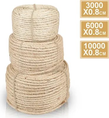 Produktbild von Lospitch Sisalseil Seile Haustier Sisalseile Katzenkratzseil Seil Kratzbaumseil 5000*0.6CM