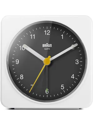 Obrázok produktu pre Braun BC03WB, Analógový budík, Obdĺžnik, Čierna, Biela, Analóg, Batérie, AA