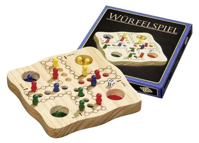 Produktbild von Holz Würfelspiel Reisebrettspiel für 2-4 Spieler ab 6 Jahren