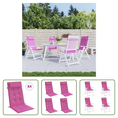 Produktbild von The Living Store Hochlehner-Auflagen 4 Stk. Rosa Oxford-Gewebe