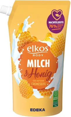 Produktbild von Elkos Milch & Honig Flüssigseife 1 l