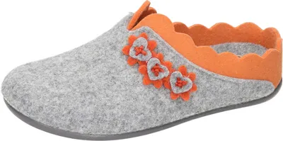 Produktbild von Manitu Damen Hausschuh Pantoffel colorblocking style Herz Applikation, Größe:42 EU, Farbe:Mehrfarbig