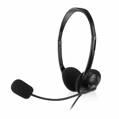 Zdjęcie produktu dla Ewent EW3563, Przewodowa, Połączenia/muzyka, Zestaw słuchawkowy, Czarny