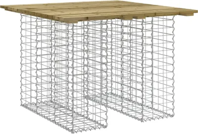 Obrázek produktu pro vidaXL Gabionový zahradní stůl 100x102x72 cm impregnované borovicové dřevo