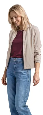 Productafbeelding van Street One langarm blouson met rits, kleur: zandbeige, maat: 36