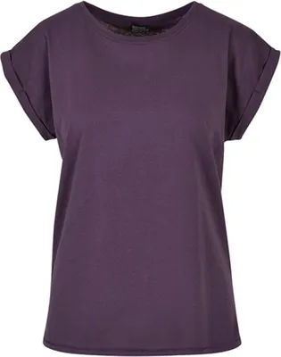 Image de Build Your Brand BY021 | T-shirt Femmes Epaule Étendue - Couleur : Purple Night - Taille : M