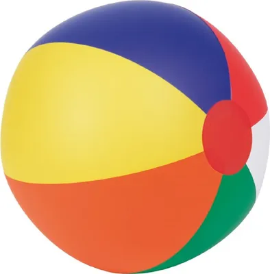 Produktbild von Wasserball aufblasbar Bunt 26cm Strandball Badespaß Kinderball  BWI
