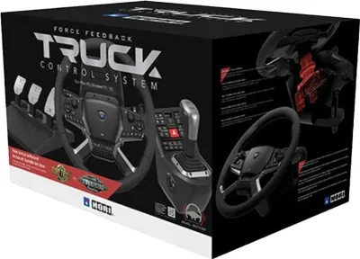 Produktbild von Hori Force Feedback Truck Control System für Windows 11/10, Lenkrad + Pedale + Joystick, PC, D-Pad, 1800°, Kabelgebunden, USB