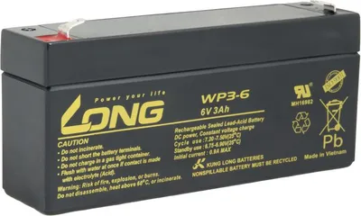 Obrázok produktu pre LONG batéria 6V 3Ah F1 (WP3-6)