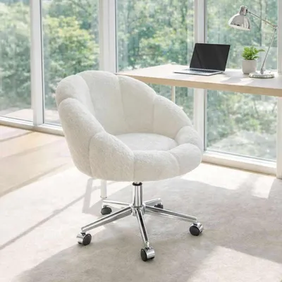 Obrázok produktu pre Hanah Home, elegantné kreslo, biela farba, 100% melamín, rozmer 72x86x62 cm