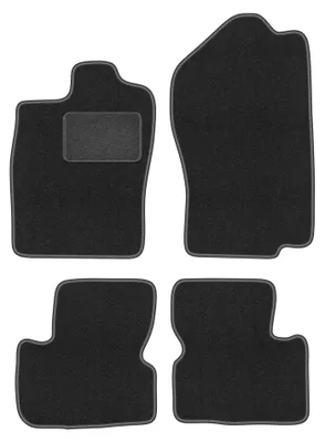 Produktbild von Velours-Fußmatten für Opel Vectra A 1988-1995 (Limousine/Liftback/Schrägheck) – 4-tlg, Graphit, passgenau – Wielganizator LUX