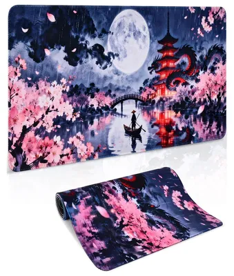 Produktbild von XXL Mauspad 900 x 400 mm Anime Japan Sakura Schreibtischunterlage