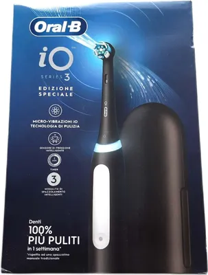 Produktbild von Oral B elektrische Zahnbürste Zahnpflege iO 3 Schwarz Leistung Reinigungstechnologie