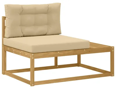 Image de Canapé d'extérieur VidaXL avec coussins, blanc, 115 x 83 x 73 cm, polyester