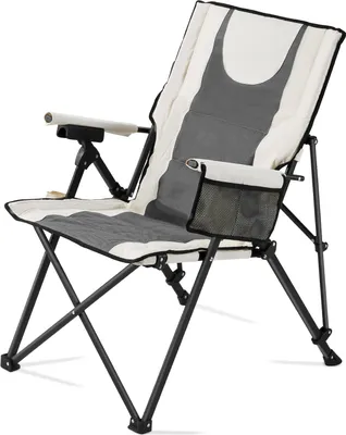 A camping chair is shown against a white background.