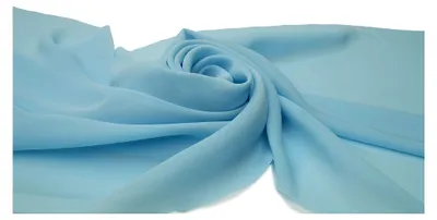 Produktbild von Chiffon glatt, luftiger Stoff, Schleier 50 x 150 cm (Hellblau)