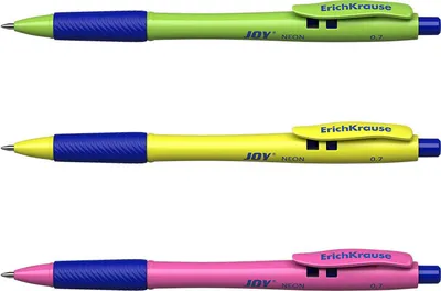 Produktbild von Druckkugelschreiber Joy Neon 0,35mm mit Gummigriff 50er Set Blau